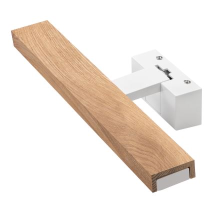 Brilagi - LED φωτισμός καθρέφτη μπάνιου 3 σε 1 WOODY MIRROR LED/8W/230V 40 cm IP44 λευκό/δρυς