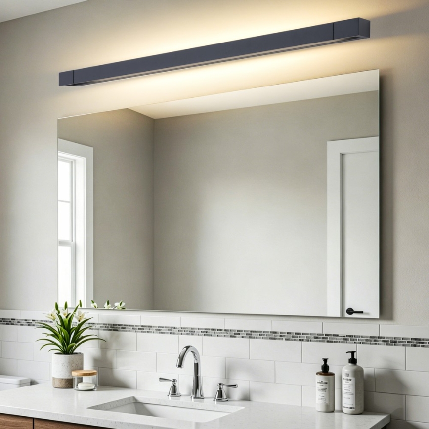 BRILAGI - Φωτιστικό καθρέφτη μπάνιου AQUA LINE LED/28W/230V 100 cm IP44 μαύρο CRI 90