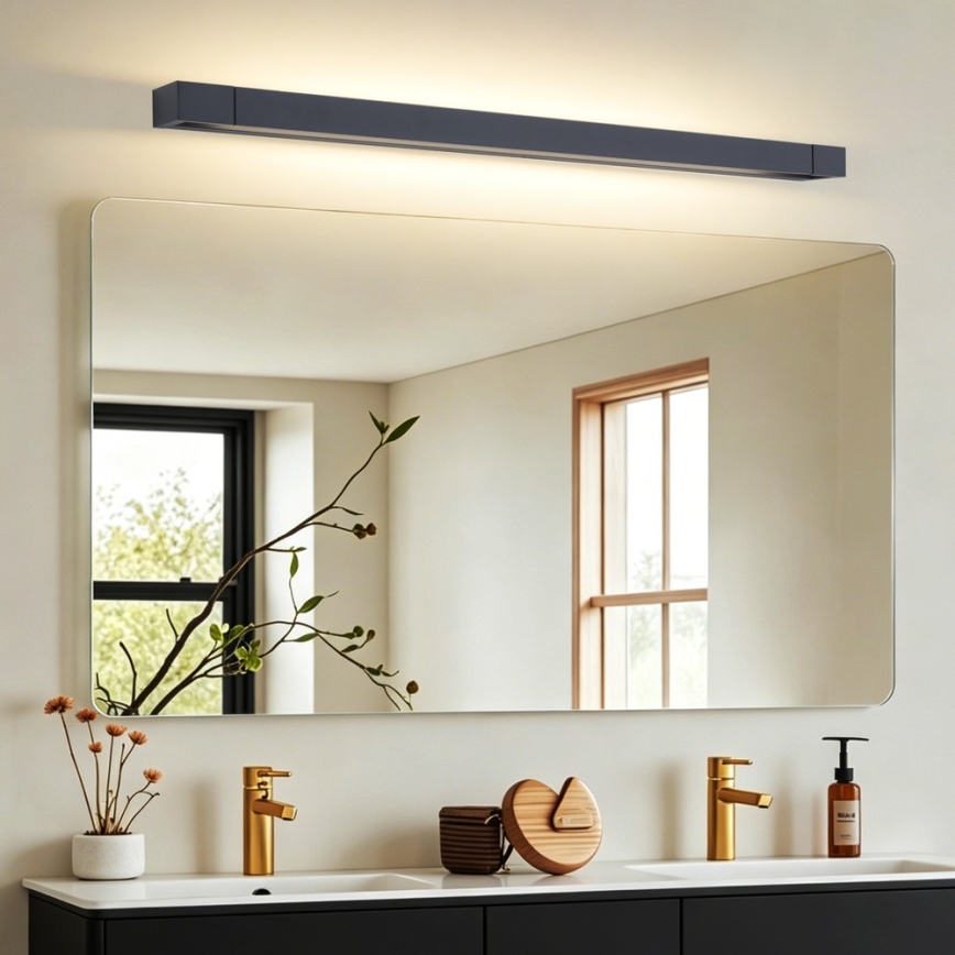 BRILAGI - Φωτιστικό καθρέφτη μπάνιου AQUA LINE LED/28W/230V 100 cm IP44 μαύρο CRI 90
