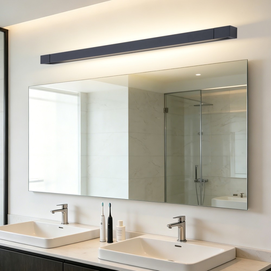 BRILAGI - Φωτιστικό καθρέφτη μπάνιου AQUA LINE LED/28W/230V 100 cm IP44 μαύρο CRI 90