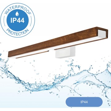 Brilagi - Φωτισμός καθρέφτη μπάνιου LED WOODY MIRROR LED/12W/230V 60 cm IP44 δρυς/λευκό