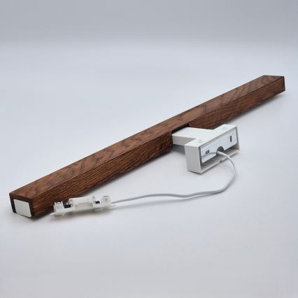 Brilagi - Φωτισμός καθρέφτη μπάνιου LED WOODY MIRROR LED/12W/230V 60 cm IP44 δρυς κερασιά/λευκό