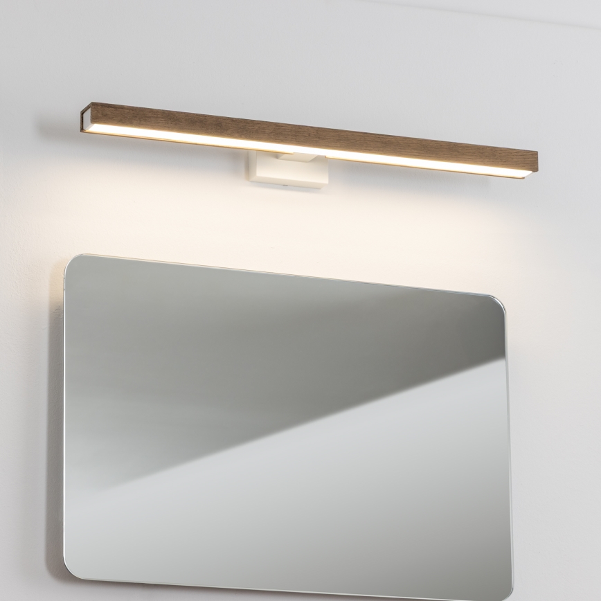 Brilagi - Φωτισμός καθρέφτη μπάνιου LED WOODY MIRROR LED/12W/230V 60 cm IP44 δρυς καρυδιά/λευκό