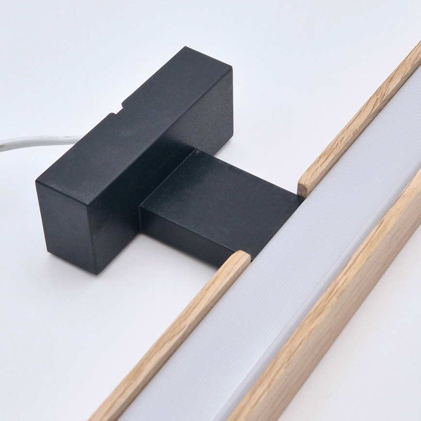 Brilagi - Φωτισμός καθρέφτη μπάνιου LED WOODY MIRROR LED/12W/230V 60 cm IP44 δρυς/μαύρο