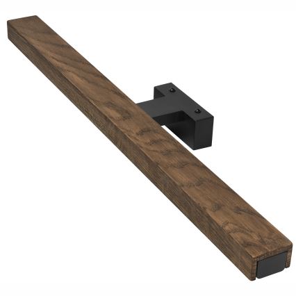 Brilagi - Φωτισμός καθρέφτη μπάνιου LED WOODY MIRROR LED/12W/230V 60 cm IP44 δρυς καρυδιά/μαύρο