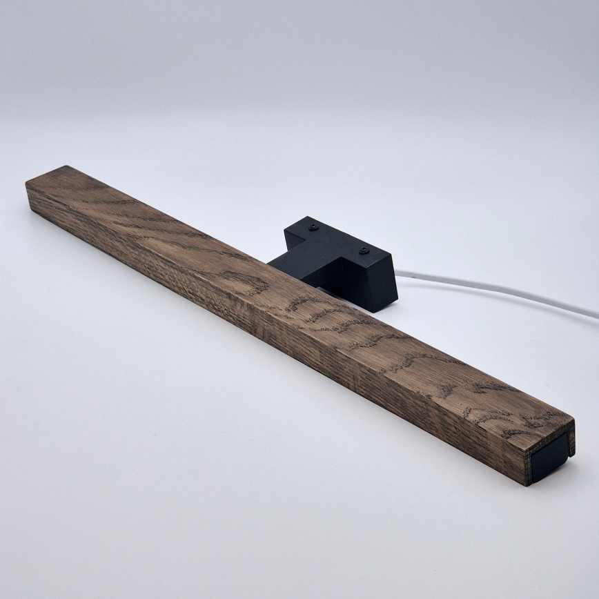 Brilagi - Φωτισμός καθρέφτη μπάνιου LED WOODY MIRROR LED/12W/230V 60 cm IP44 δρυς καρυδιά/μαύρο