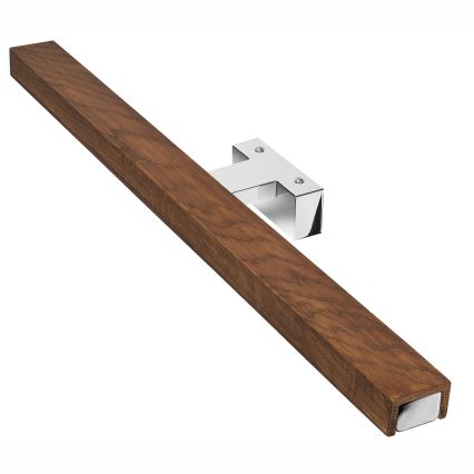 Brilagi - Φωτισμός καθρέφτη μπάνιου LED WOODY MIRROR LED/12W/230V 60 cm IP44 δρυς κερασιά/γυαλιστερό χρώμιο