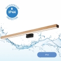 Brilagi - Φωτισμός καθρέφτη μπάνιου LED WOODY MIRROR LED/15W/230V 90 cm IP44 δρυς/μαύρο