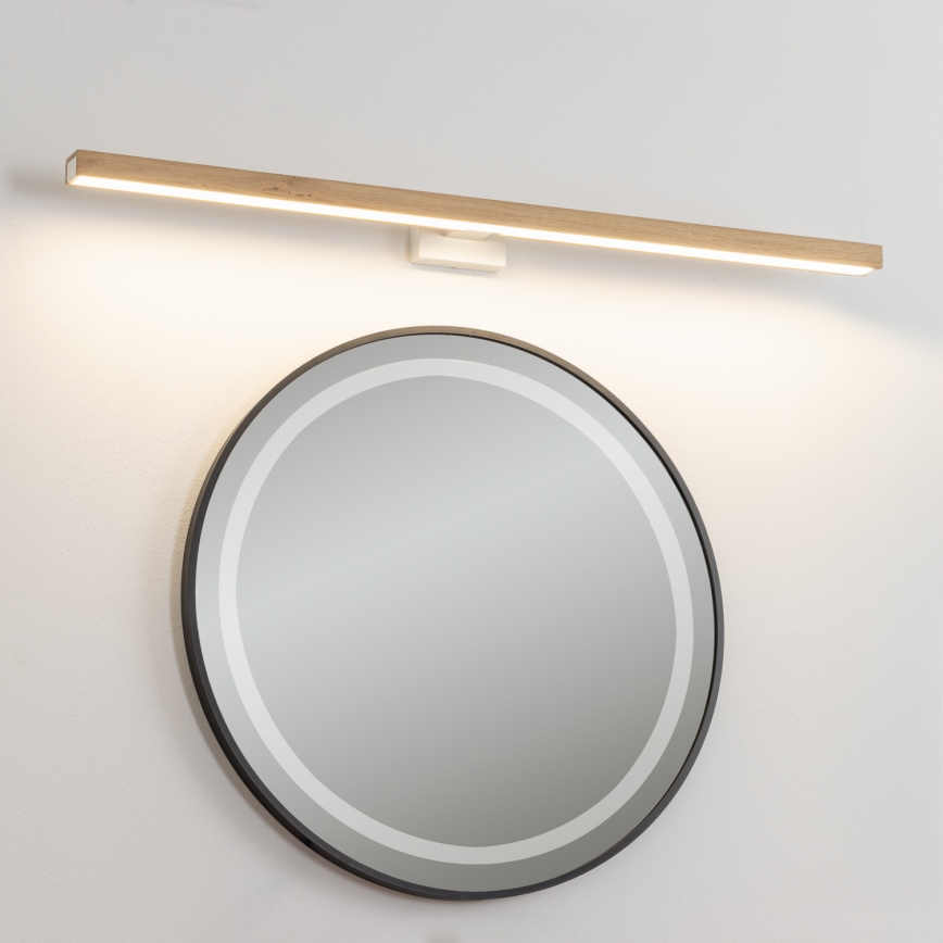 Brilagi - Φωτισμός καθρέφτη μπάνιου LED WOODY MIRROR LED/15W/230V 90 cm IP44 δρυς/λευκό