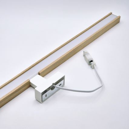 Brilagi - Φωτισμός καθρέφτη μπάνιου LED WOODY MIRROR LED/15W/230V 90 cm IP44 δρυς/λευκό