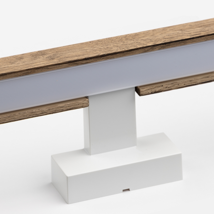 Brilagi - Φωτισμός καθρέφτη μπάνιου LED WOODY MIRROR LED/15W/230V 90 cm IP44 δρυς καρυδιά/λευκό