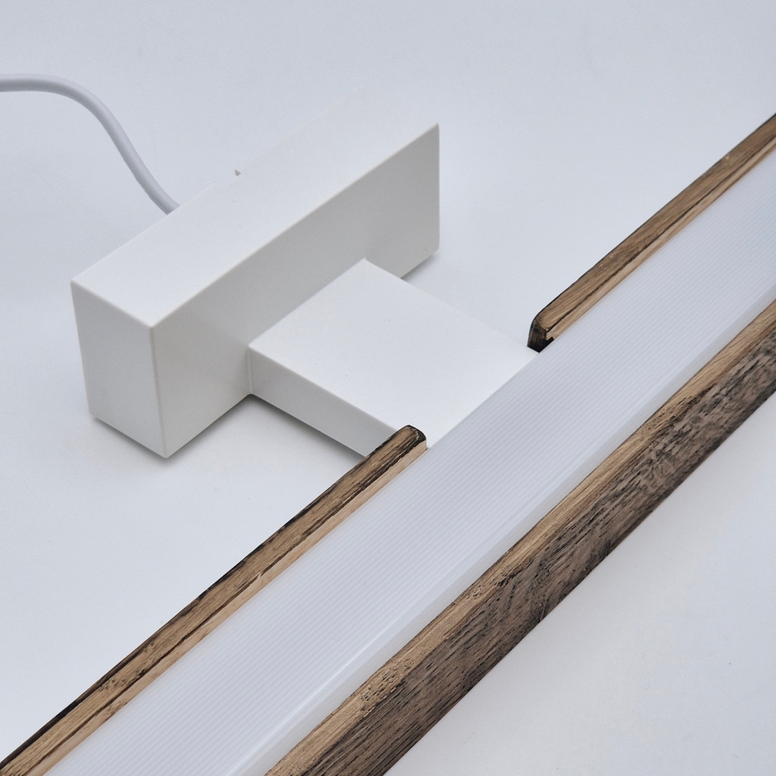 Brilagi - Φωτισμός καθρέφτη μπάνιου LED WOODY MIRROR LED/15W/230V 90 cm IP44 δρυς καρυδιά/λευκό