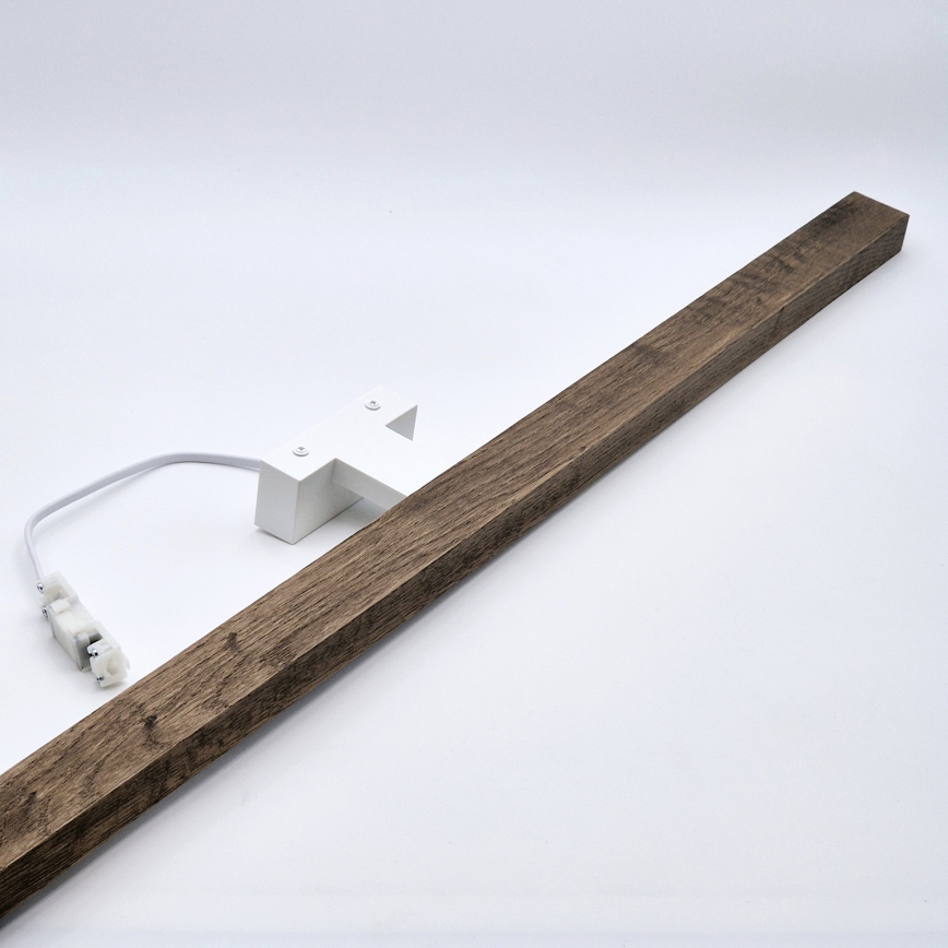 Brilagi - Φωτισμός καθρέφτη μπάνιου LED WOODY MIRROR LED/15W/230V 90 cm IP44 δρυς καρυδιά/λευκό