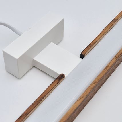 Brilagi - Φωτισμός καθρέφτη μπάνιου LED WOODY MIRROR LED/15W/230V 90 cm IP44 δρυς κερασιά/λευκό