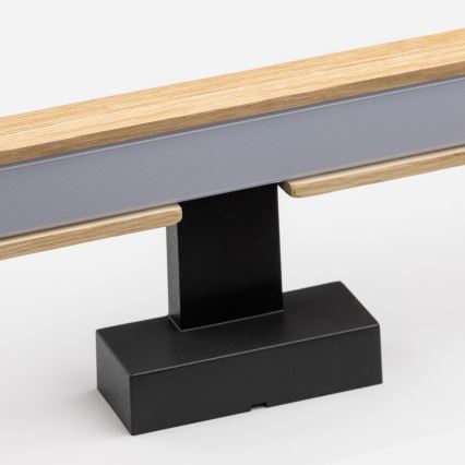 Brilagi - Φωτισμός καθρέφτη μπάνιου LED WOODY MIRROR LED/15W/230V 90 cm IP44 δρυς/μαύρο