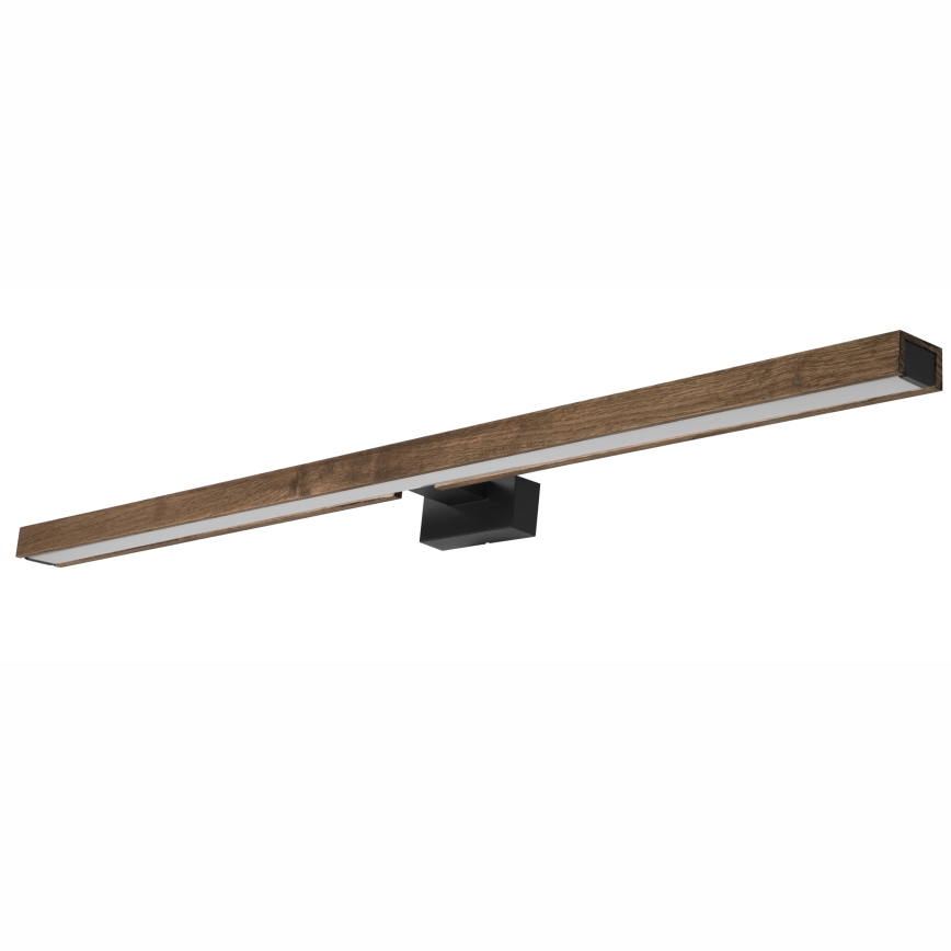 Brilagi - Φωτισμός καθρέφτη μπάνιου LED WOODY MIRROR LED/15W/230V 90 cm IP44 δρυς καρυδιά/μαύρο