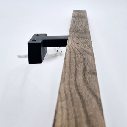 Brilagi - Φωτισμός καθρέφτη μπάνιου LED WOODY MIRROR LED/15W/230V 90 cm IP44 δρυς καρυδιά/μαύρο