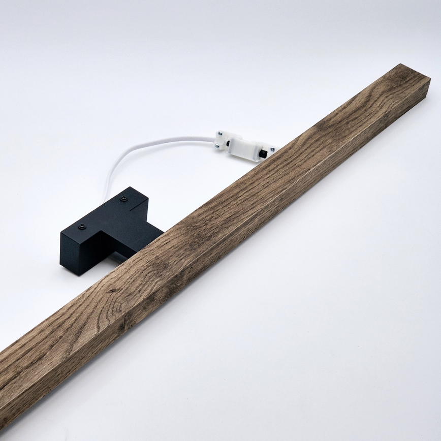 Brilagi - Φωτισμός καθρέφτη μπάνιου LED WOODY MIRROR LED/15W/230V 90 cm IP44 δρυς καρυδιά/μαύρο