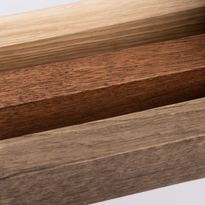 Brilagi - Φωτισμός καθρέφτη μπάνιου LED WOODY MIRROR LED/15W/230V 90 cm IP44 δρυς κερασιά/μαύρο