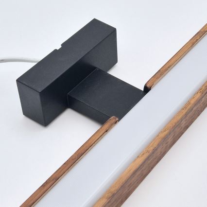 Brilagi - Φωτισμός καθρέφτη μπάνιου LED WOODY MIRROR LED/15W/230V 90 cm IP44 δρυς κερασιά/μαύρο