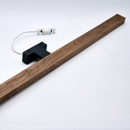 Brilagi - Φωτισμός καθρέφτη μπάνιου LED WOODY MIRROR LED/15W/230V 90 cm IP44 δρυς κερασιά/μαύρο