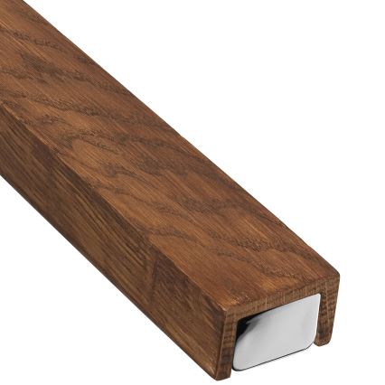 Brilagi - Φωτισμός καθρέφτη μπάνιου LED WOODY MIRROR LED/15W/230V 90 cm IP44 δρυς κερασιά/γυαλιστερό χρώμιο