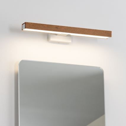 Brilagi - Φωτισμός καθρέφτη μπάνιου LED WOODY MIRROR LED/8W/230V 40 cm IP44 δρυς κερασιά/λευκό