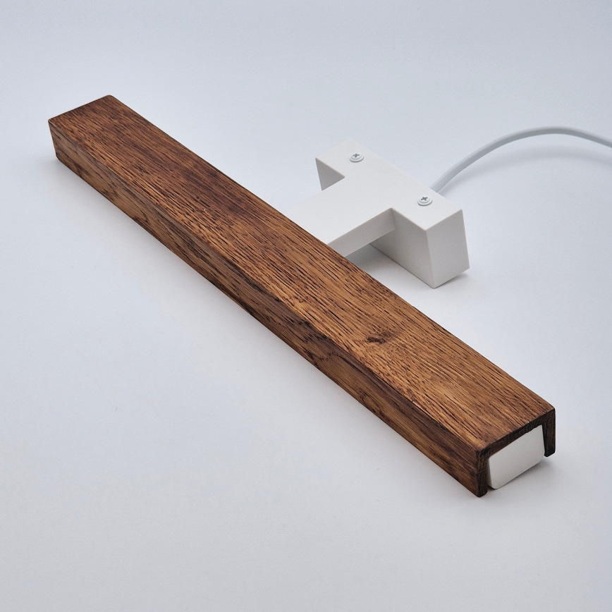 Brilagi - Φωτισμός καθρέφτη μπάνιου LED WOODY MIRROR LED/8W/230V 40 cm IP44 δρυς κερασιά/λευκό