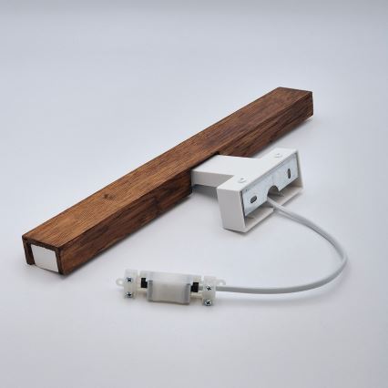 Brilagi - Φωτισμός καθρέφτη μπάνιου LED WOODY MIRROR LED/8W/230V 40 cm IP44 δρυς κερασιά/λευκό