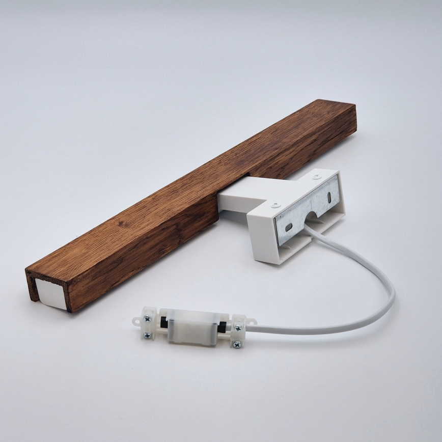 Brilagi - Φωτισμός καθρέφτη μπάνιου LED WOODY MIRROR LED/8W/230V 40 cm IP44 δρυς κερασιά/λευκό