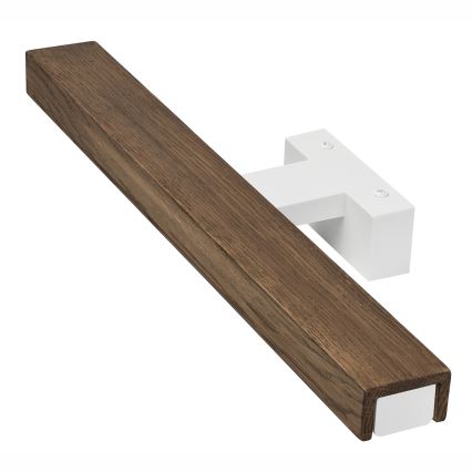 Brilagi - Φωτισμός καθρέφτη μπάνιου LED WOODY MIRROR LED/8W/230V 40 cm IP44 δρυς καρυδιά/λευκό