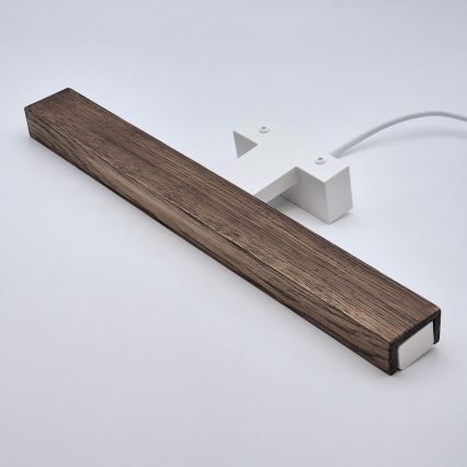 Brilagi - Φωτισμός καθρέφτη μπάνιου LED WOODY MIRROR LED/8W/230V 40 cm IP44 δρυς καρυδιά/λευκό