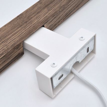 Brilagi - Φωτισμός καθρέφτη μπάνιου LED WOODY MIRROR LED/8W/230V 40 cm IP44 δρυς καρυδιά/λευκό