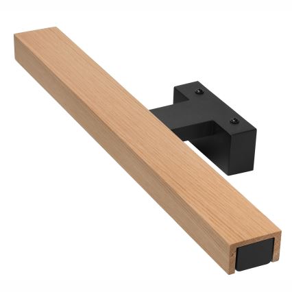 Brilagi - Φωτισμός καθρέφτη μπάνιου LED WOODY MIRROR LED/8W/230V 40 cm IP44 δρυς/μαύρο