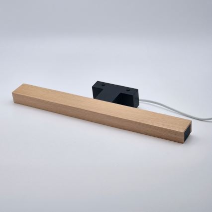 Brilagi - Φωτισμός καθρέφτη μπάνιου LED WOODY MIRROR LED/8W/230V 40 cm IP44 δρυς/μαύρο