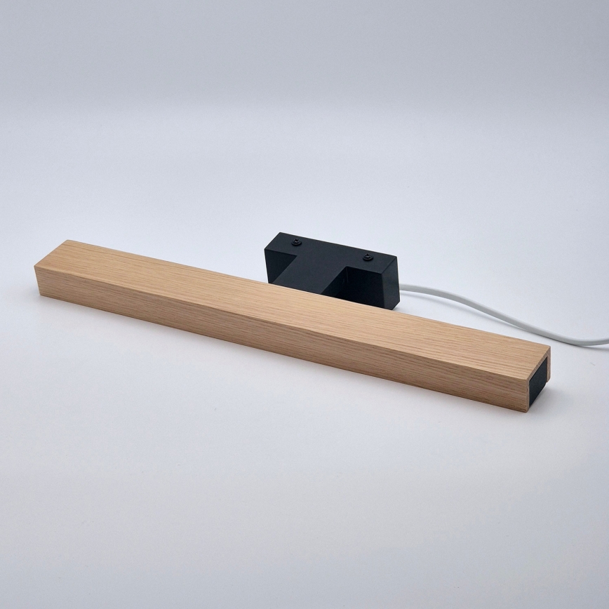 Brilagi - Φωτισμός καθρέφτη μπάνιου LED WOODY MIRROR LED/8W/230V 40 cm IP44 δρυς/μαύρο