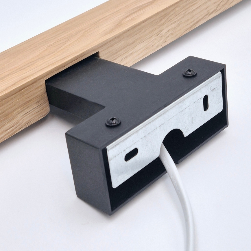 Brilagi - Φωτισμός καθρέφτη μπάνιου LED WOODY MIRROR LED/8W/230V 40 cm IP44 δρυς/μαύρο