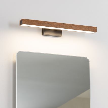 Brilagi - Φωτισμός καθρέφτη μπάνιου LED WOODY MIRROR LED/8W/230V 40 cm IP44 δρυς κερασιά/μαύρο