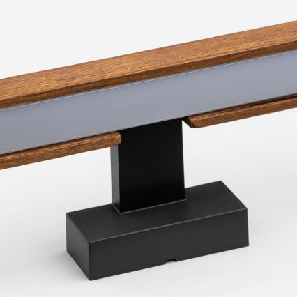 Brilagi - Φωτισμός καθρέφτη μπάνιου LED WOODY MIRROR LED/8W/230V 40 cm IP44 δρυς κερασιά/μαύρο