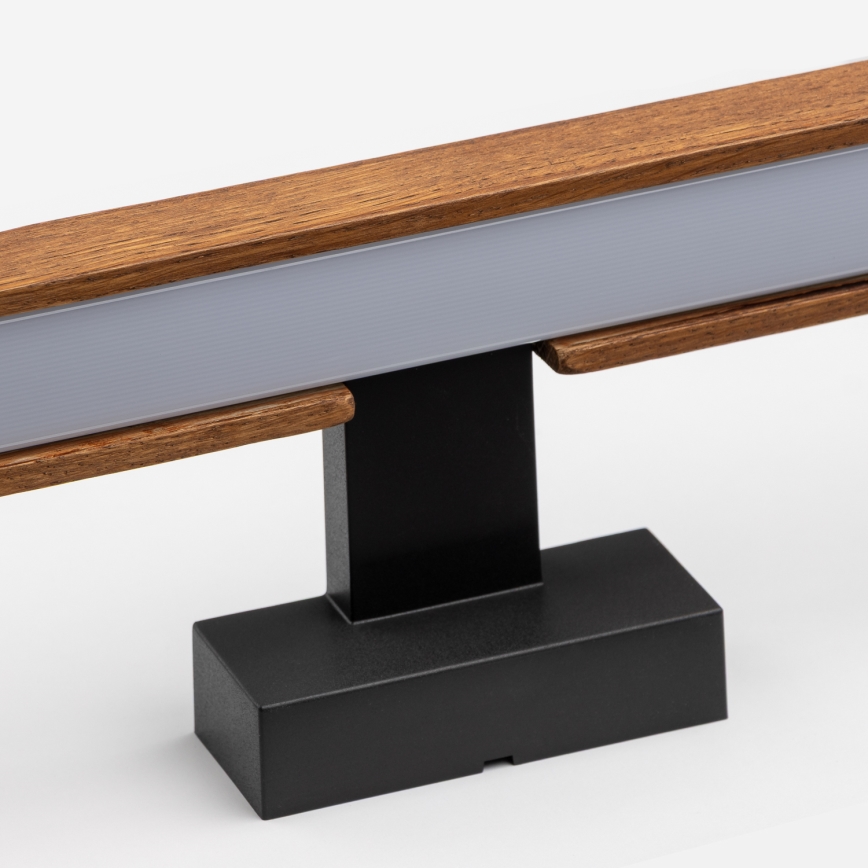 Brilagi - Φωτισμός καθρέφτη μπάνιου LED WOODY MIRROR LED/8W/230V 40 cm IP44 δρυς κερασιά/μαύρο