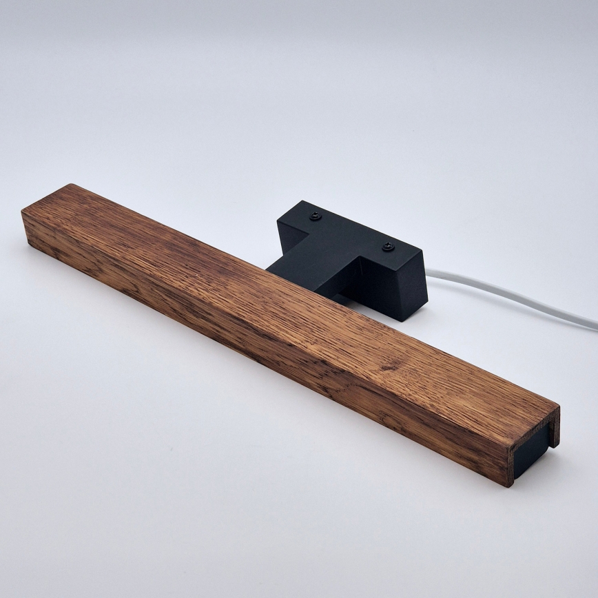 Brilagi - Φωτισμός καθρέφτη μπάνιου LED WOODY MIRROR LED/8W/230V 40 cm IP44 δρυς κερασιά/μαύρο