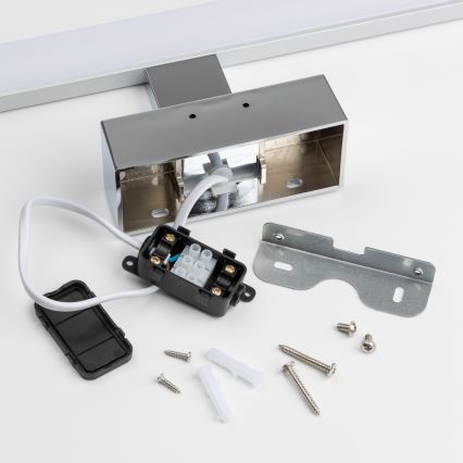 Brilagi - LED φωτισμός καθρέφτη μπάνιου 3 σε 1 VESTRA LED/15W/230V 80 cm IP44 γυαλιστερό χρώμιο