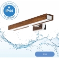 Brilagi - Φωτισμός καθρέφτη μπάνιου LED WOODY MIRROR LED/8W/230V 40 cm IP44 δρυς κερασιά/γυαλιστερό χρώμιο