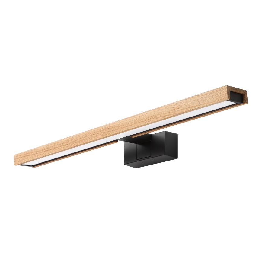 Brilagi - Φωτιστικό καθρέφτη μπάνιου LED 3-σε-1 WOODY MIRROR LED/12W/230V 60 cm IP44 μαύρο/δρυς