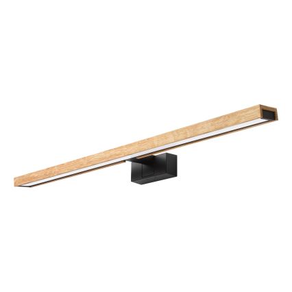 Brilagi - Φωτιστικό καθρέφτη μπάνιου LED 3-σε-1 WOODY MIRROR LED/15W/230V 80 cm IP44 μαύρο/δρυς