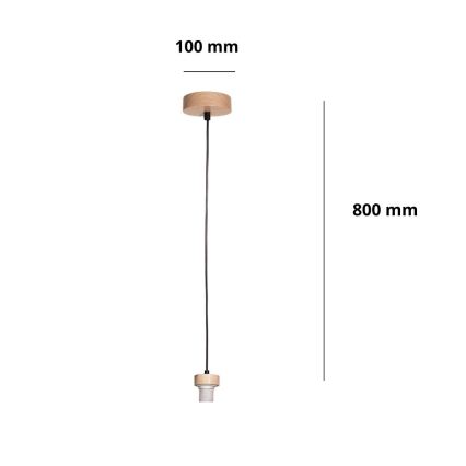 Brilagi - Καλώδιο τροφοδοσίας PARTY 1xE27/60W/230V, Ø 10 cm, δρυς