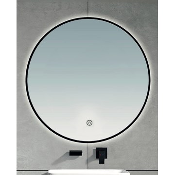 Brilagi - Καθρέφτης μπάνιου LED VENA BLACK LED/19W/230V διάμ. 60 εκ. IP44 CRI 90 ρυθμιζόμενος + CCT