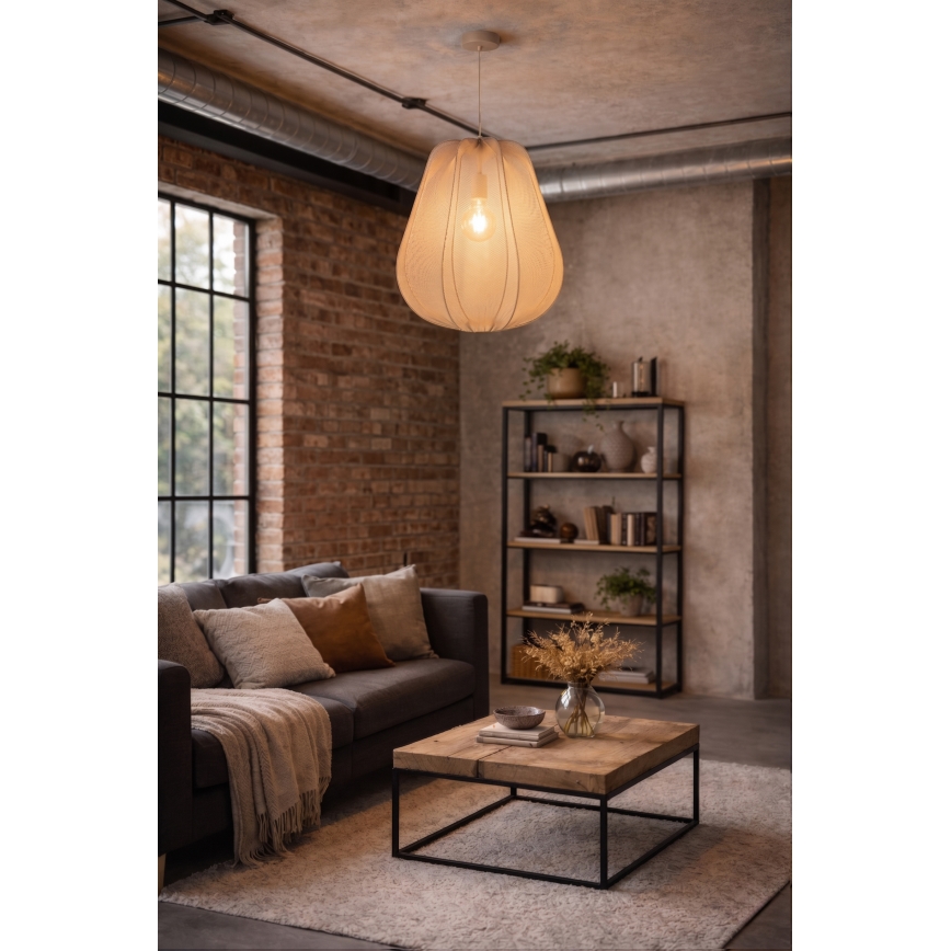 Brilagi - Κρεμαστό φωτιστικό LED ARVEN με καλώδιο 1xE27/8W/230V, Ø 37 cm, μπεζ
