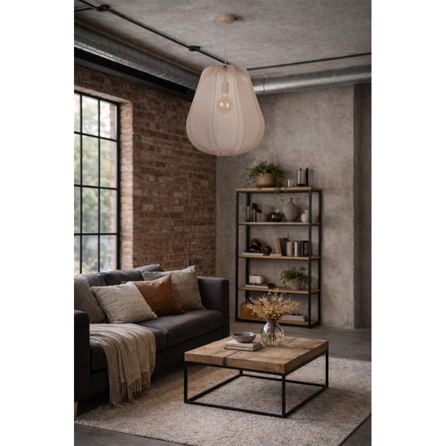 Brilagi - Κρεμαστό φωτιστικό LED ARVEN με καλώδιο 1xE27/8W/230V, Ø 37 cm, μπεζ