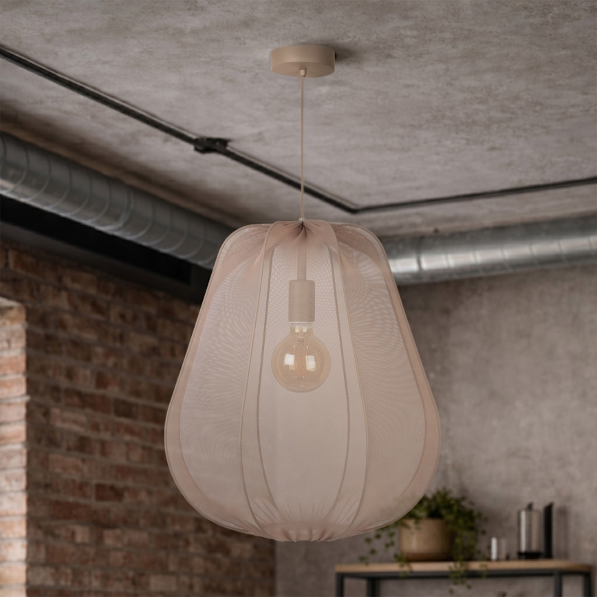 Brilagi - Κρεμαστό φωτιστικό LED ARVEN με καλώδιο 1xE27/8W/230V, Ø 37 cm, μπεζ